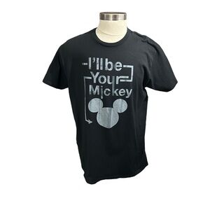 Disney Parks Men Black I’ll Be Your Mickey Graphic T-Shirt Sz XL Mickey Ears NWT